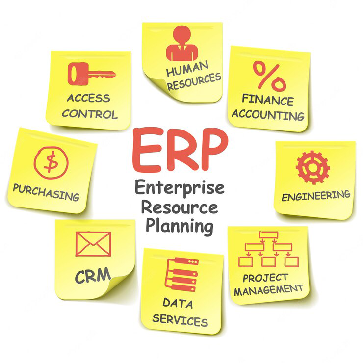 ERP enterprise resource planning solution: CRM, purchasing, HR, POS