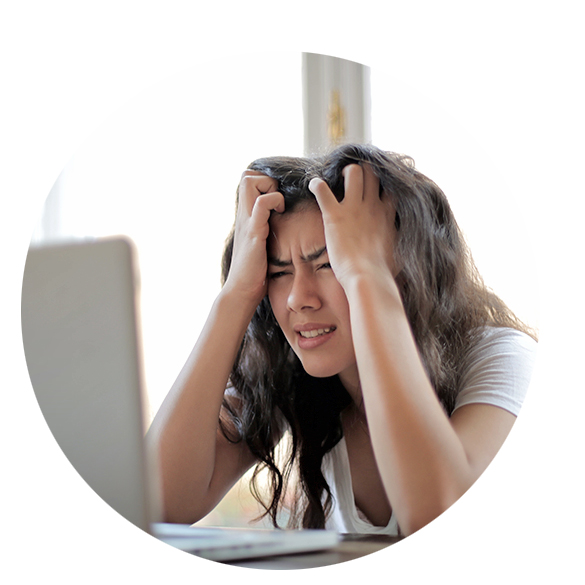 girl working on laptop